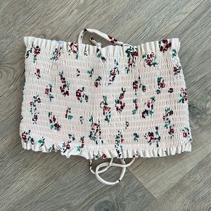 Cute pink corset swimsuit top